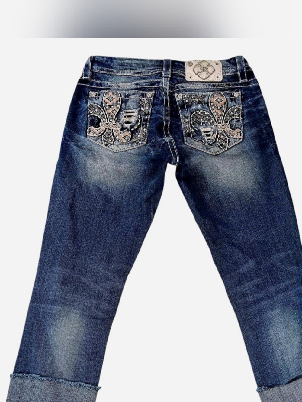 Miss Me Distressed Denim Capri Jeans
